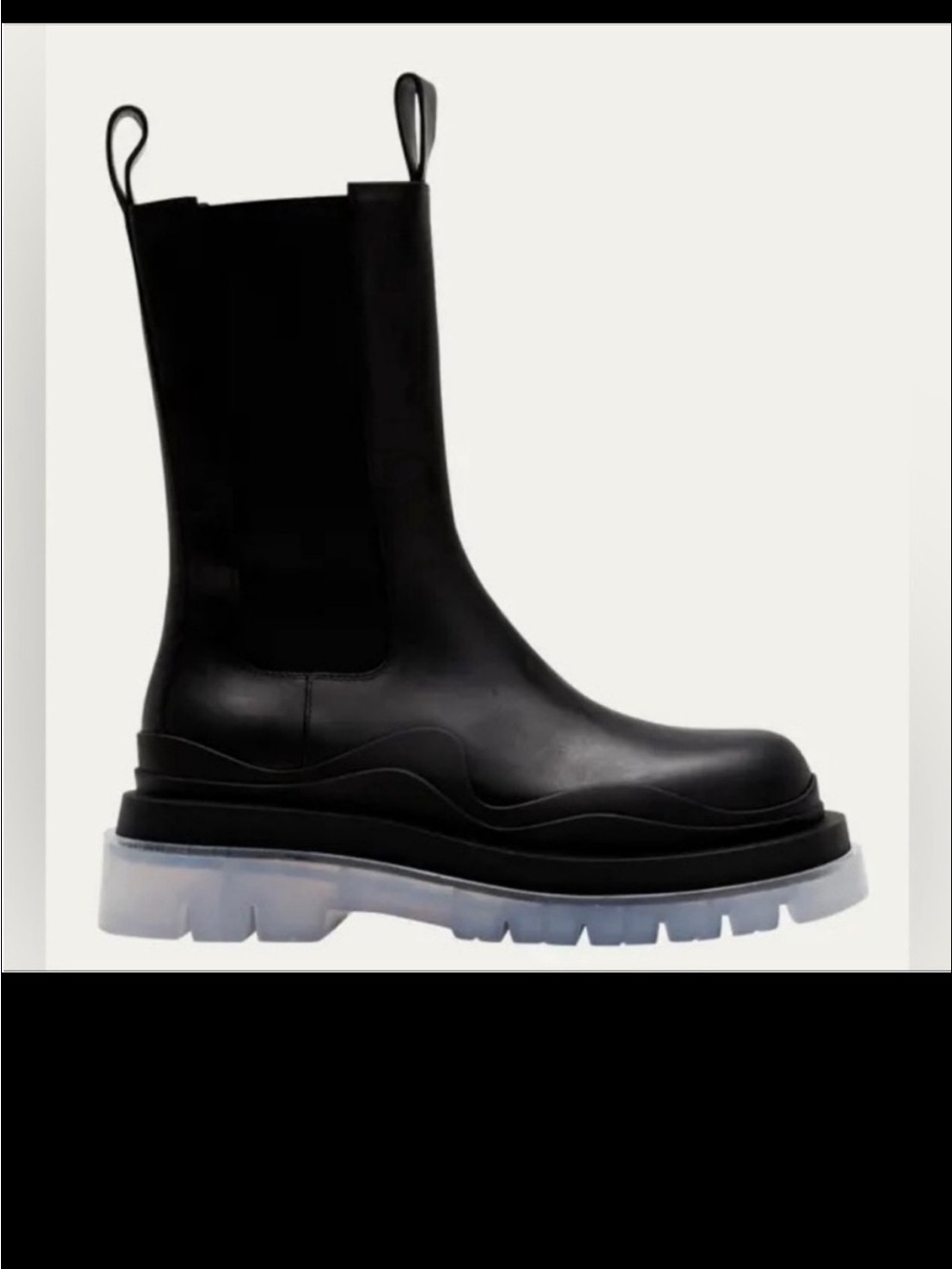 Size 37.5 Bottega Veneta The Tire Boots Black Clear